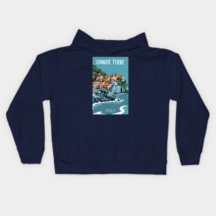 A Vintage Travel Art of Cinque Terre - Italy Kids Hoodie